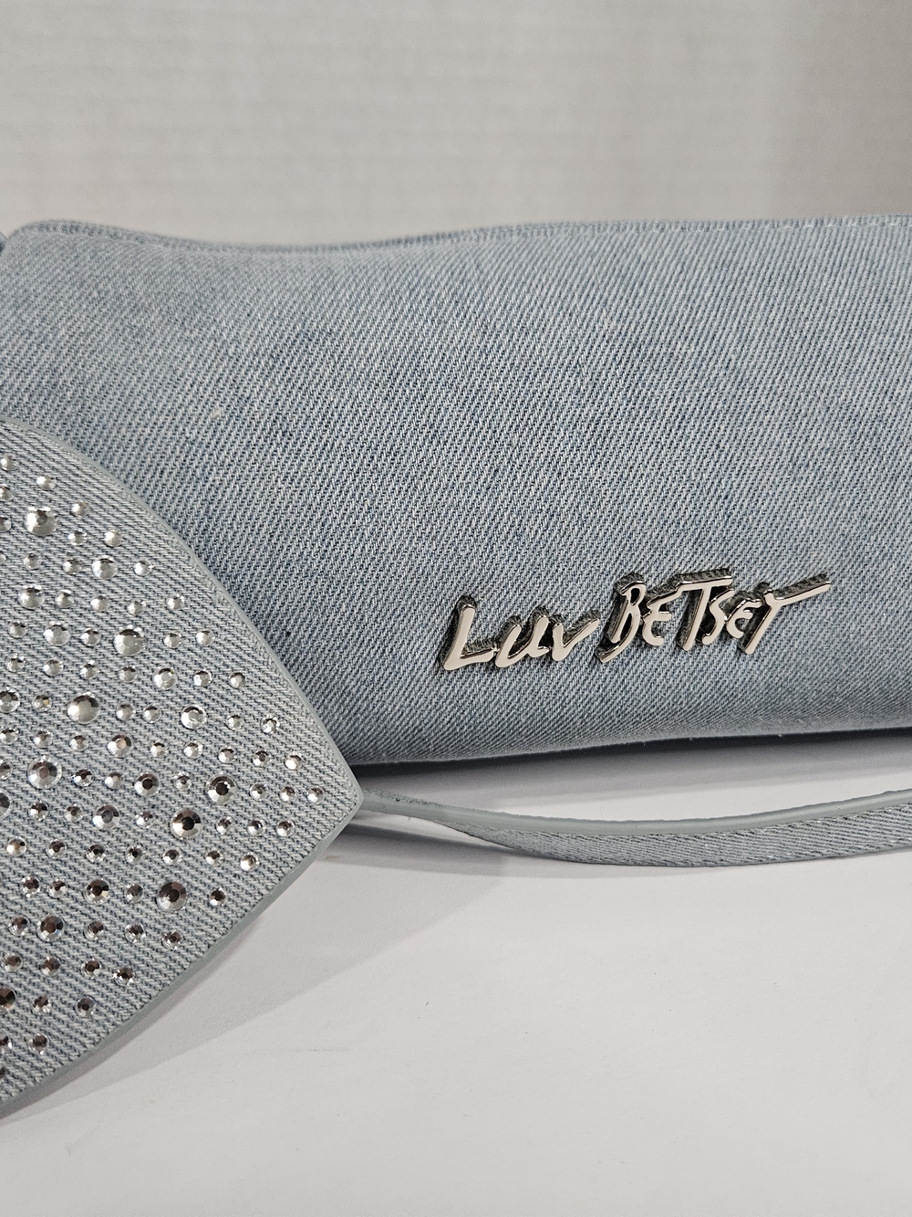 Juicy Couture Light Blue Crystal Accent Clutch